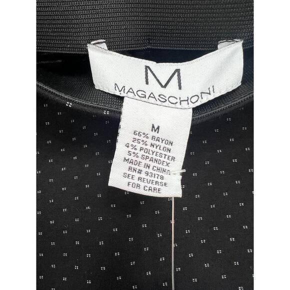 M MAGASCHONI Skirt Womens Size M Black White Knit Pencil Classic Pull On - Picture 5 of 10